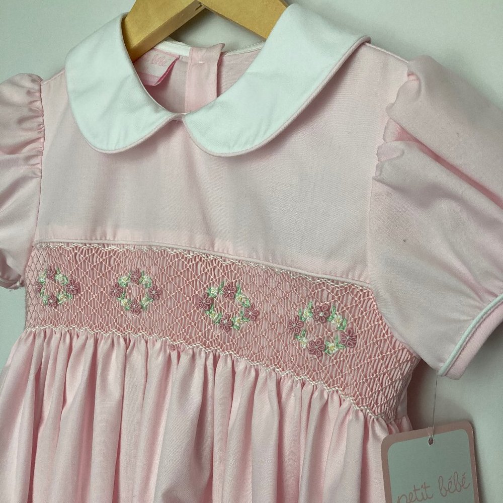 Size 4T, Petit Bebe Smock Dress, New with Tags